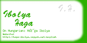 ibolya haga business card